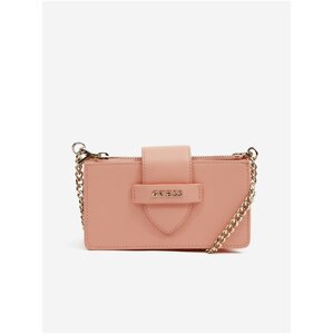 Light pink women's crossbody handbag Guess Card Case On Chain - Women