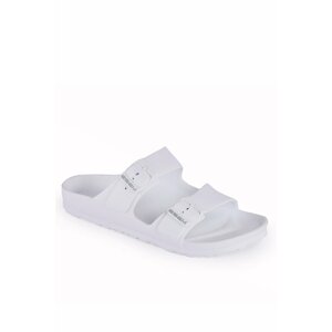 Esem Mules - White - Flat