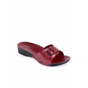 Esem Mules - Burgundy - Flat