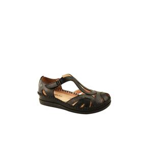 Forelli 22521 Women's Black Leather Sandals