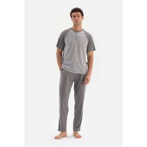 Dagi Pajama Set - Gray - Plain