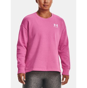 Under Armour Sweatshirt Rival Fleece Oversize Crew-PNK - Women