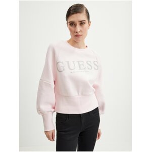 Light pink womens sweatshirt Guess Agacia - Women