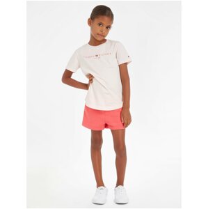 Girls' T-shirt and shorts set in pink Tommy Hilfiger - Girls