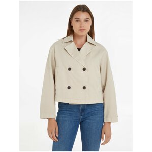 Beige Ladies Light Shortened Coat Tommy Hilfiger - Women