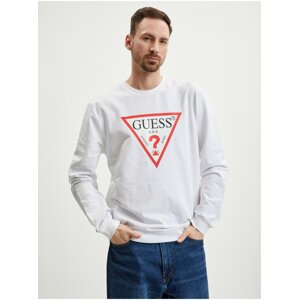 White Mens Sweatshirt Guess Audley - Men