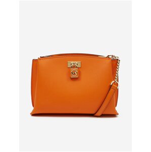 Orange Women's Leather Crossbody Handbag Michael Kors Ruby - Women
