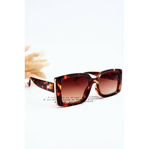Sunglasses with decoration M2366 Marbled brown