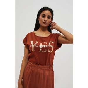 WOMEN'S T-SHIRT L-TS-4015 BROWN