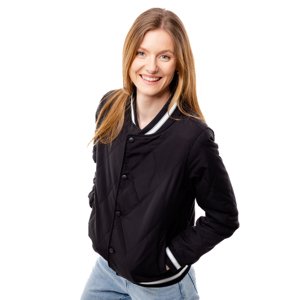 Women's Quilted Bomber Jacket GLANO - Black