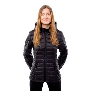 Women's Quilted Hooded Jacket GLANO - Black
