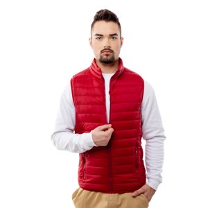 Men's quilted vest GLANO - dark red