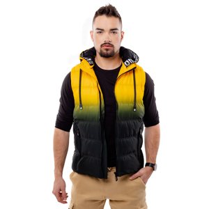 Men's quilted vest GLANO - yellow