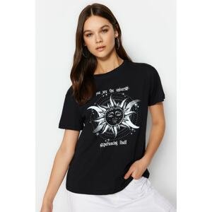 Trendyol T-Shirt - Schwarz - Semi-fit