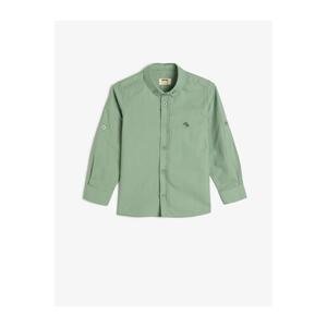 Koton Shirt Long Sleeve Embroidered Detailed Cotton