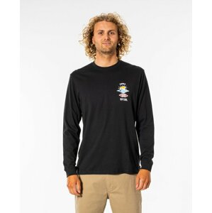 T-Shirt Rip Curl SEARCH ESSENTIAL L/S TEE Black