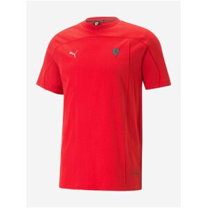 Red Men's T-Shirt Puma Ferrari Style - Men