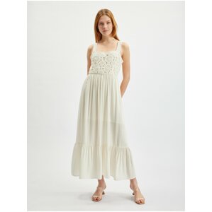 Women's cream maxi dress ORSAY