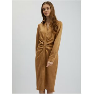 Orsay Brown Women's Suede Sheath Dress - Women