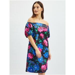 Orsay Pink-Black Women Floral Dress - Women