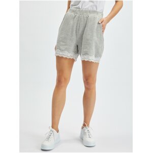 Orsay Light gray Womens Tracksuit Shorts with Lace - Women