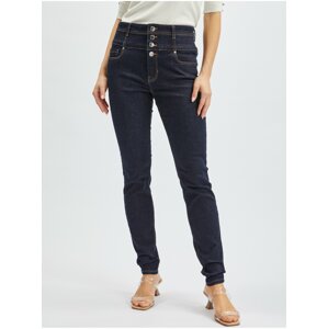 Navy blue women's skinny fit jeans ORSAY