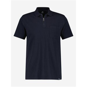 Dark blue men's polo shirt LERROS - Men