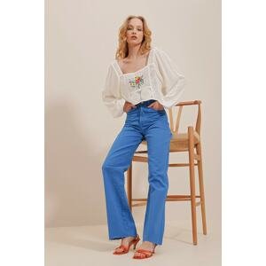 Trend Alaçatı Stili Pants - Blau - Bootcut