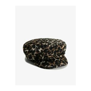 Koton Women's Cap Hat Leopard Patterned