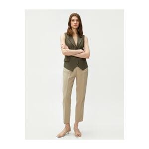 Koton Cigarette Trousers Pocketed Pleated Modal Blended