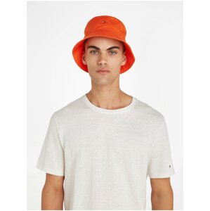 Orange Men's Hat Tommy Hilfiger Flag Bucket - Men