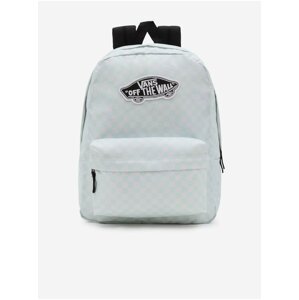 Green and White Checkered VANS WM REALM BACKPACK - Womens