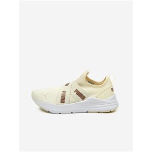 Cream Womens Slip on Sneakers Puma Wired Run - Women