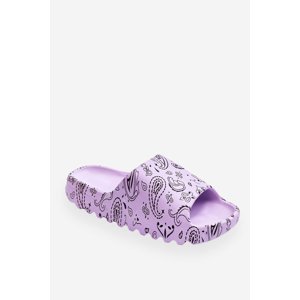 Fashionable women's slippers on a massive platform purple Lorette