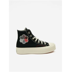 Black Women's Ankle Sneakers on the Converse platform Chuck Taylor - Women