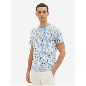 White and blue men's patterned T-Shirt Tom Tailor - Men