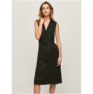 Black Ladies Shirt Dress Pepe Jeans - Women