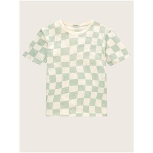 Green-cream boys plaid T-shirt Tom Tailor - Boys