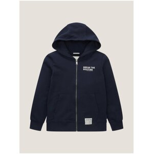 Dark blue Boys' Zippered Hoodie Tom Tailor - Boys