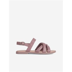 Pink Girly Leather Sandals Geox - Girls