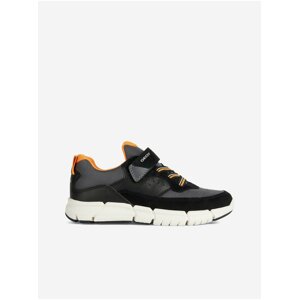 Orange and Black Boys Sneakers with Suede Details Geox - Boys
