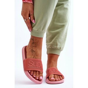Lightweight women's slippers with Pink Merry inscription