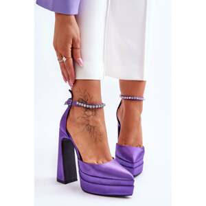 Fashion Heeled Pumps Purple Santoro