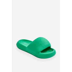 Women's lightweight foam slippers on the platform Green Milton