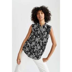 DEFACTO Regular Fit Sleeveless Floral Print Shirt