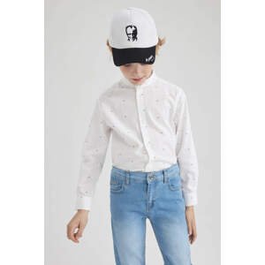 DEFACTO Boy 23 April Stand Up Collar Poplin Long Sleeve Shirt