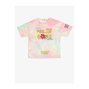 Koton Tie-Dyeing T-Shirts T-Shirts, Short Sleeves, Round Neck.