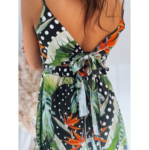 Dress with tropical patterns TROPICAL black Dstreet