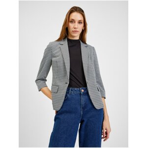 White-and-black women's plaid blazer ORSAY