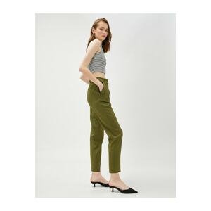 Koton Crop Pants, Pocket Detailed, Skinny Leg High Waist.